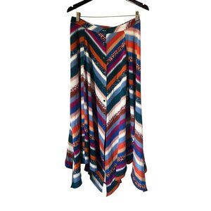 Altuzarra Aquarius Silk Skirt Long Colorful Designer Womens Size 40